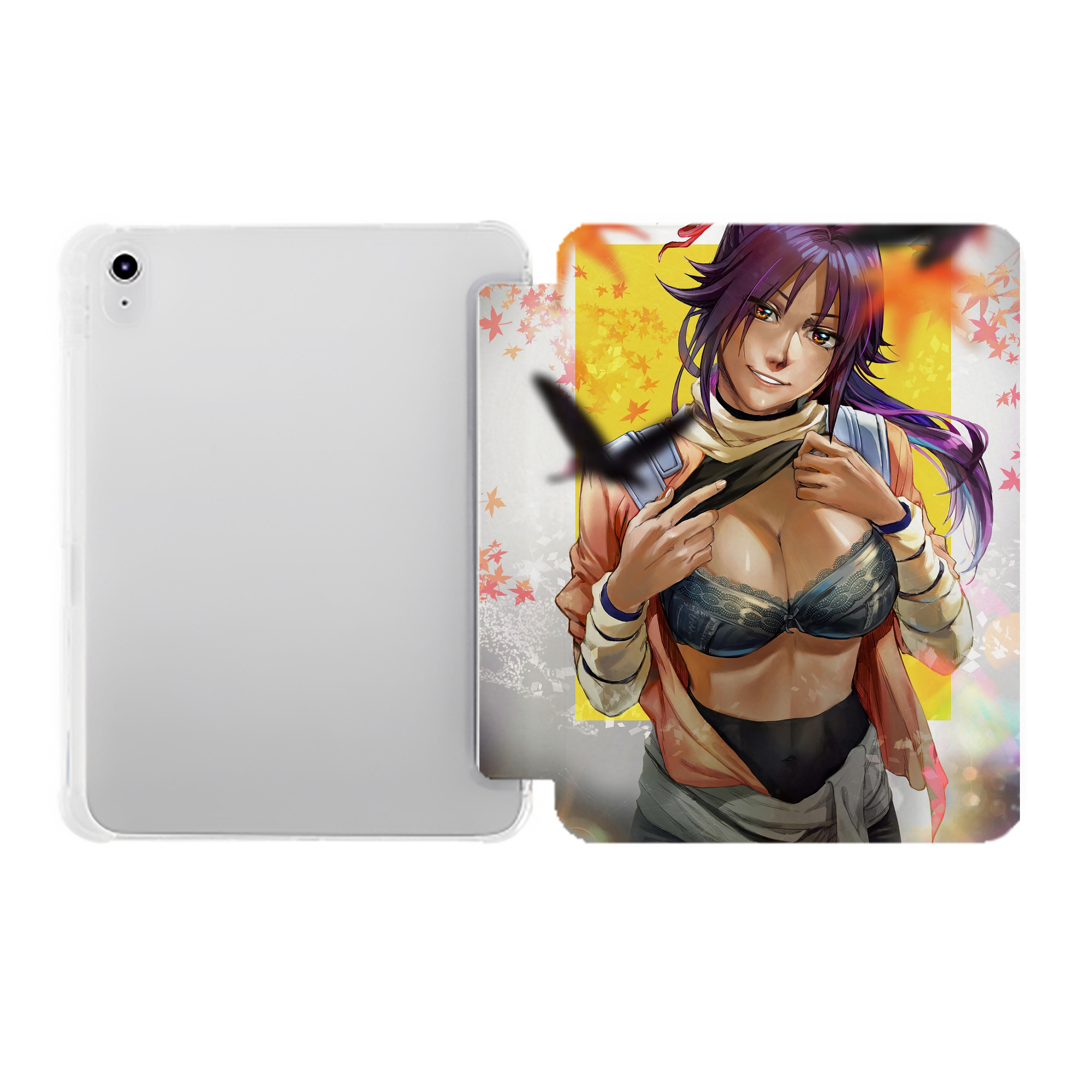（画像用） ブリーチ BLEACH IPad ケース ペン収納付き 三つ折りスタンド PUレザー×シリコン 対応機種9.5/10.5/10.9インチ